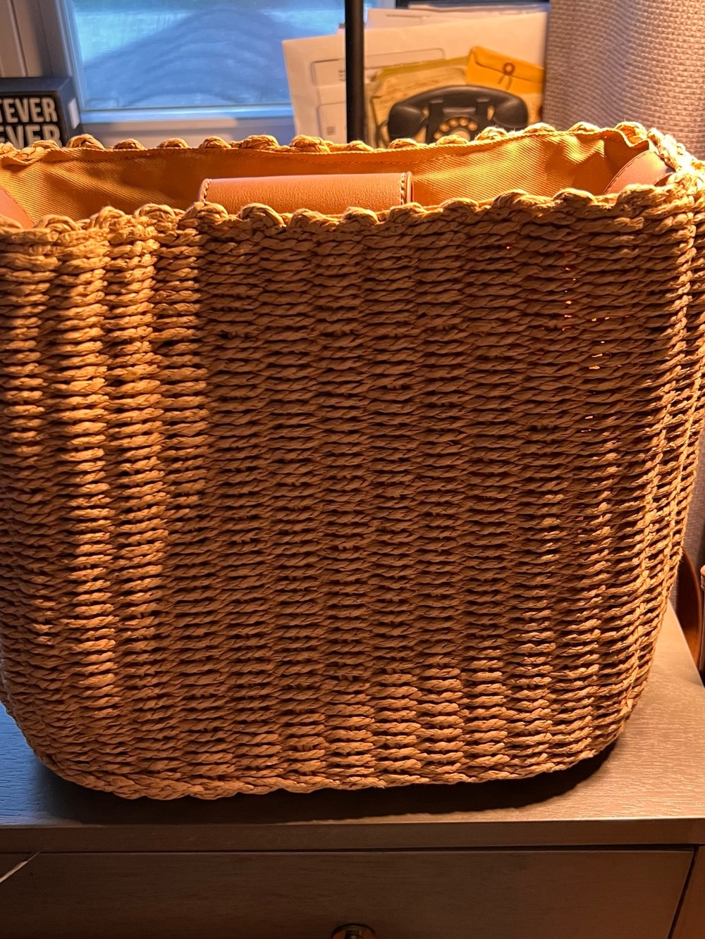 Woven Crossbody Bag in Tan and Brown - Picture 8 of 9